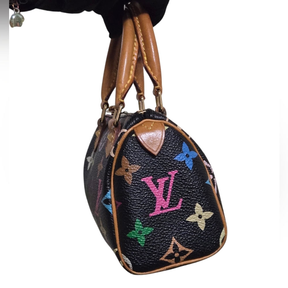 Authentic LOUIS VUITTON Multicolor Mini Sac HL Speedy in Black. - Picture 5 of 17